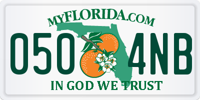 FL license plate 0504NB