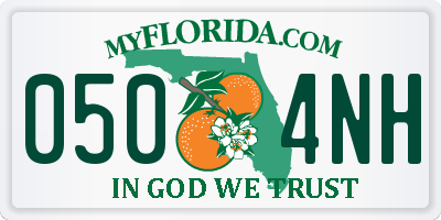 FL license plate 0504NH