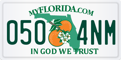 FL license plate 0504NM