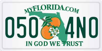 FL license plate 0504NO