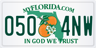 FL license plate 0504NW