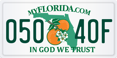FL license plate 0504OF