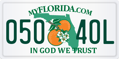 FL license plate 0504OL