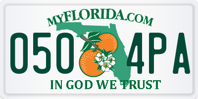FL license plate 0504PA