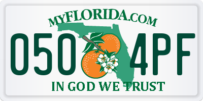FL license plate 0504PF