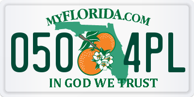 FL license plate 0504PL
