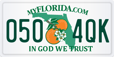 FL license plate 0504QK