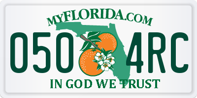 FL license plate 0504RC