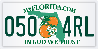 FL license plate 0504RL