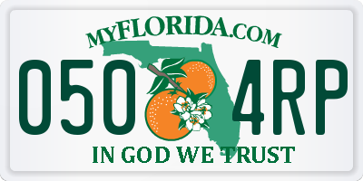 FL license plate 0504RP