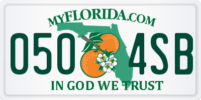 FL license plate 0504SB