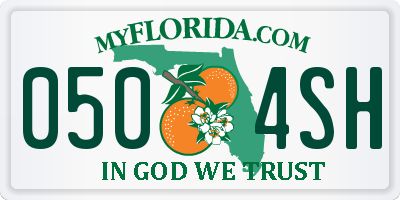 FL license plate 0504SH