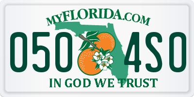 FL license plate 0504SO