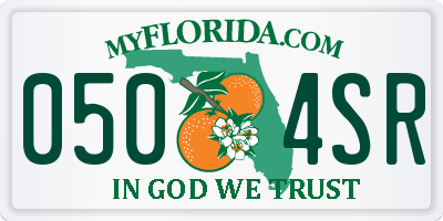 FL license plate 0504SR