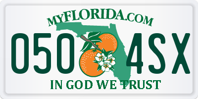 FL license plate 0504SX