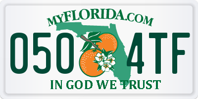 FL license plate 0504TF