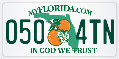 FL license plate 0504TN