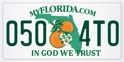 FL license plate 0504TO