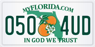 FL license plate 0504UD