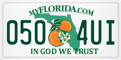 FL license plate 0504UI