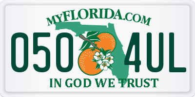 FL license plate 0504UL