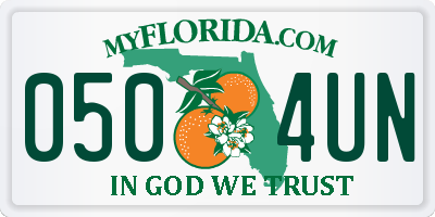 FL license plate 0504UN