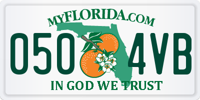 FL license plate 0504VB