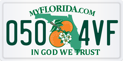 FL license plate 0504VF