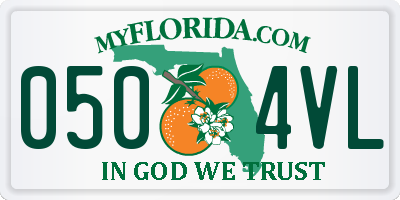 FL license plate 0504VL
