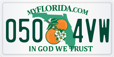 FL license plate 0504VW