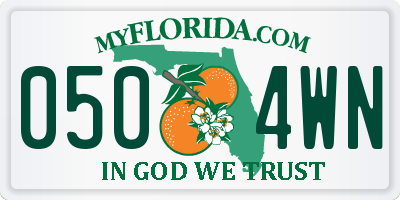 FL license plate 0504WN