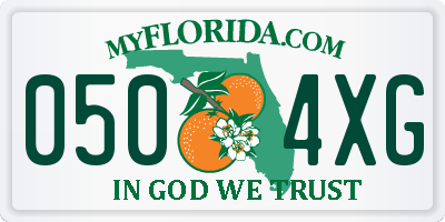 FL license plate 0504XG