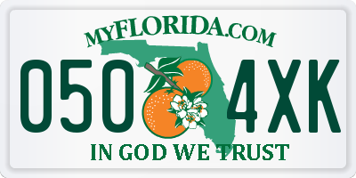FL license plate 0504XK