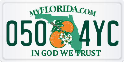 FL license plate 0504YC