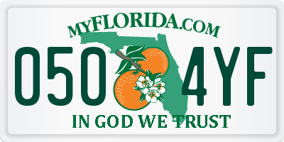 FL license plate 0504YF