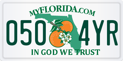 FL license plate 0504YR