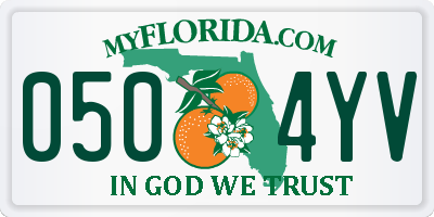 FL license plate 0504YV