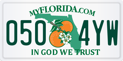FL license plate 0504YW