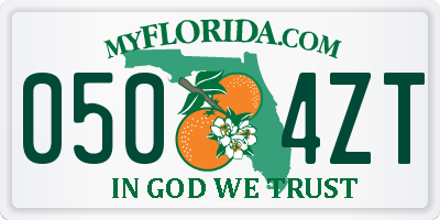 FL license plate 0504ZT