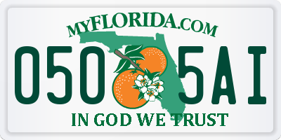 FL license plate 0505AI