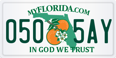 FL license plate 0505AY
