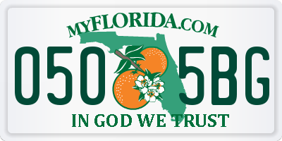 FL license plate 0505BG