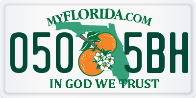 FL license plate 0505BH
