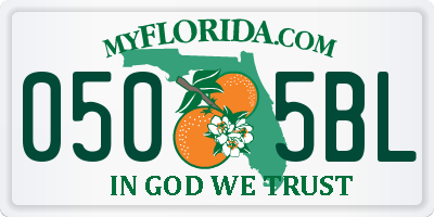 FL license plate 0505BL