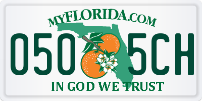 FL license plate 0505CH
