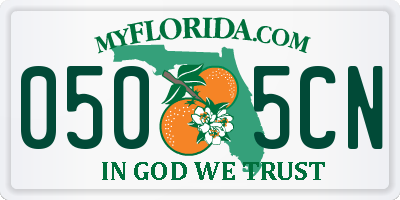 FL license plate 0505CN