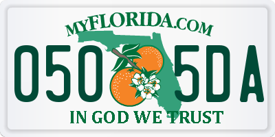 FL license plate 0505DA