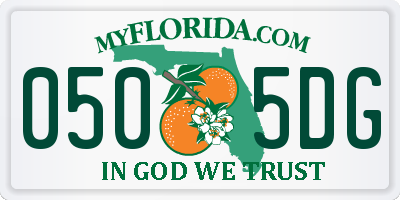 FL license plate 0505DG