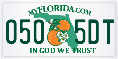 FL license plate 0505DT