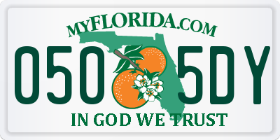 FL license plate 0505DY